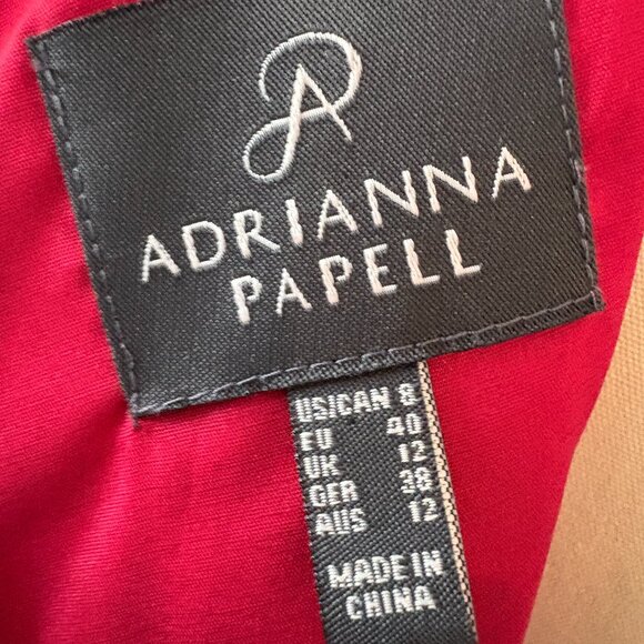 Adrianna Papell Red Cocktail Dress - Picture 6 of 8